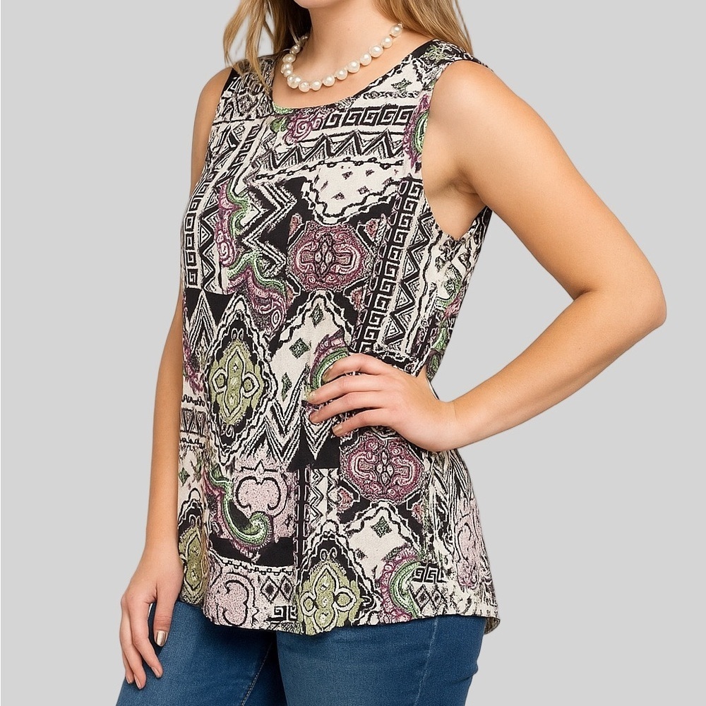 😍SHOW SPECIAL Nina Leonard Sleeveless Tank Top Multi Color Plus size  XL